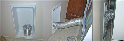 metal dryer down box|metal recessed dryer vent box.